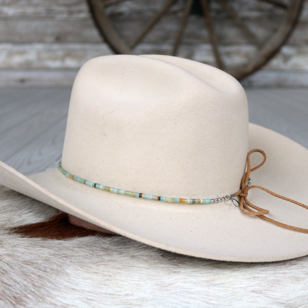 Amazonite Stone Beaded Hat Band