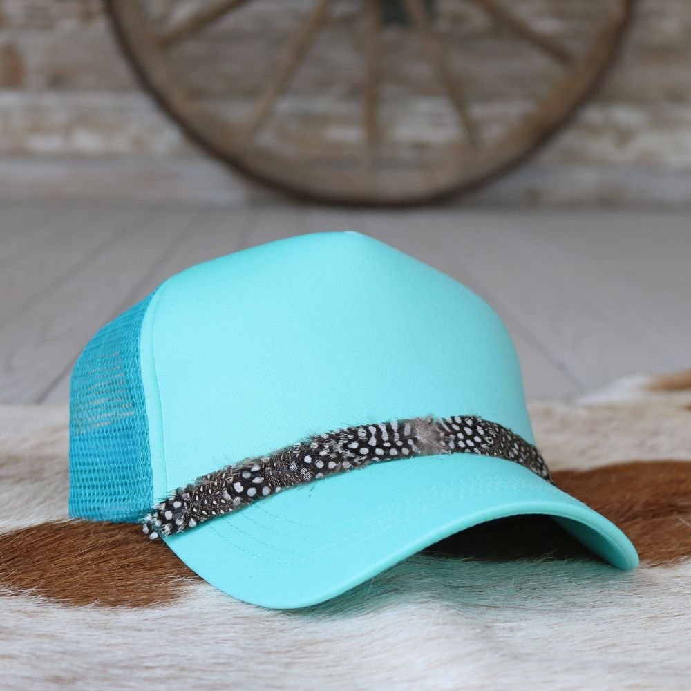 Mini Feather Hat Band for Trucker Caps – Birch