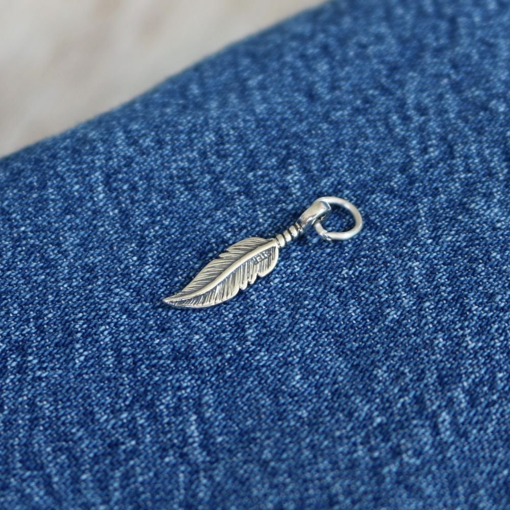 Feather Charm Sterling Silver