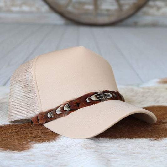 Mini Feather Hat Band for Trucker Caps – Starling