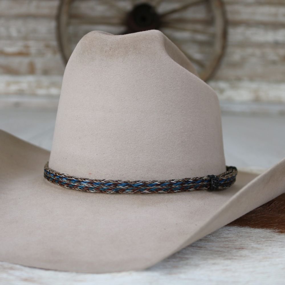 Horsehair Blue Braided Hat Band - Bluegrass