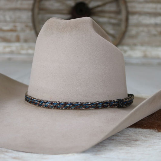 Horsehair Blue Braided Hat Band - Bluegrass