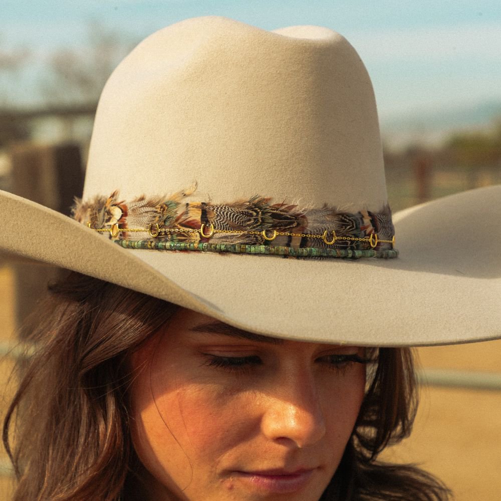 African Turquoise Stone Hat Band
