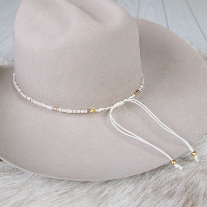 Beige Shell Hat Band - Josie