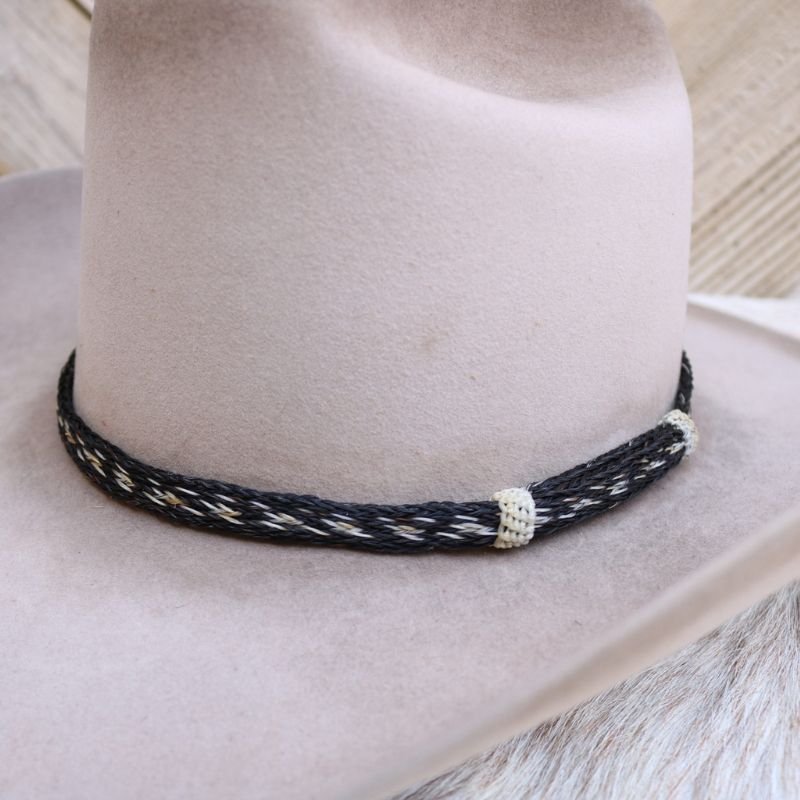 Horsehair Braided Hat Band - Black Socks