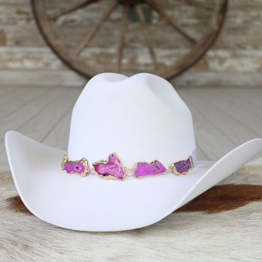 Geode Slice Pink Hat Band – Arden