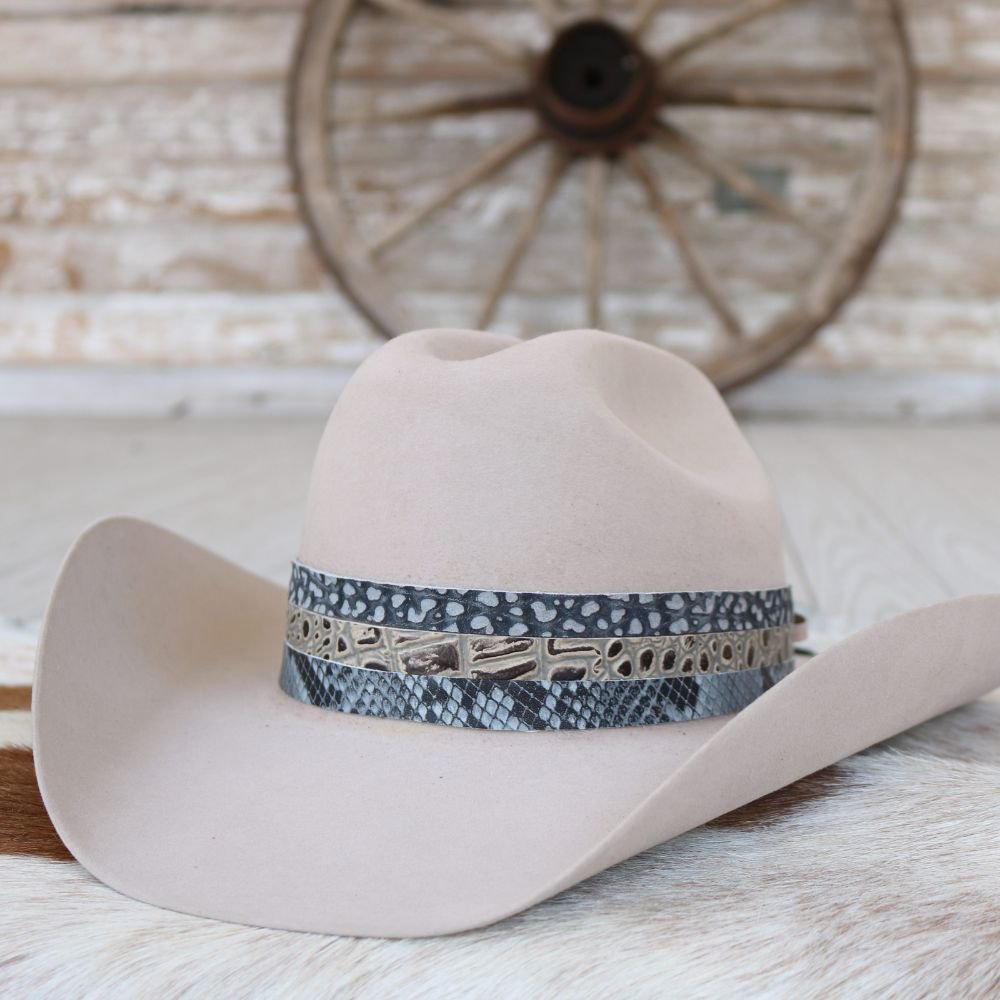Animal Print Leather Hat Band Variety Pack – 3 Pack