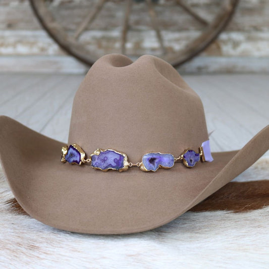 Geode Slice Purple Hat Band – Winnie