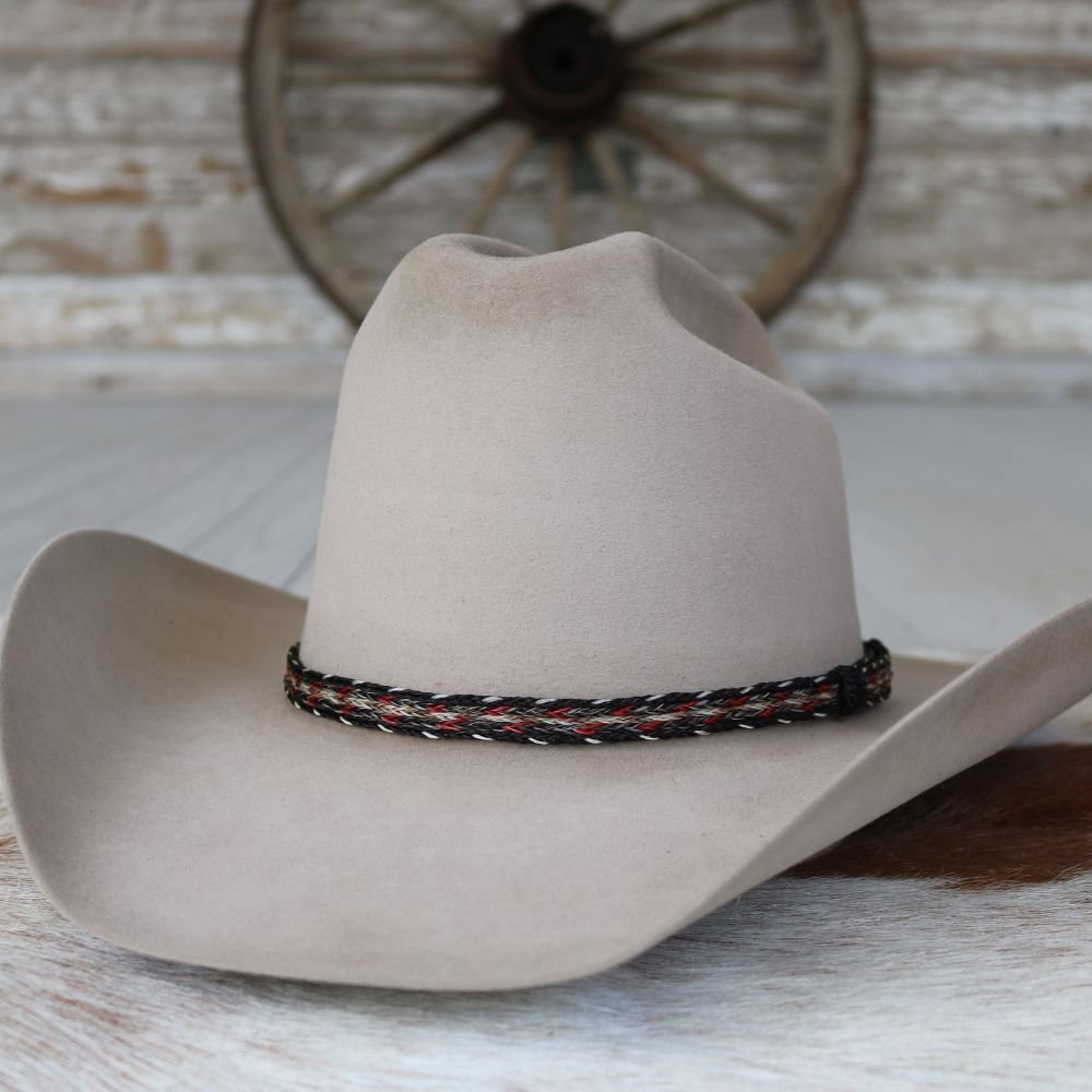 Horsehair Red Braided Hat Band - Roulette