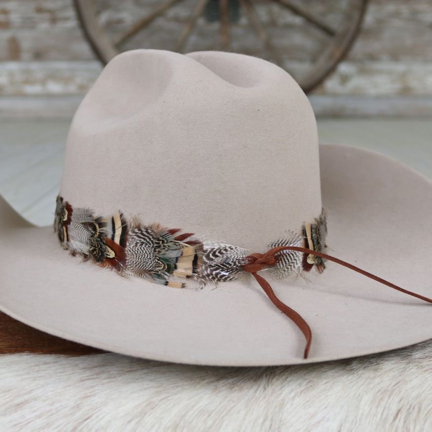 Western Feather Hat Band - Briar