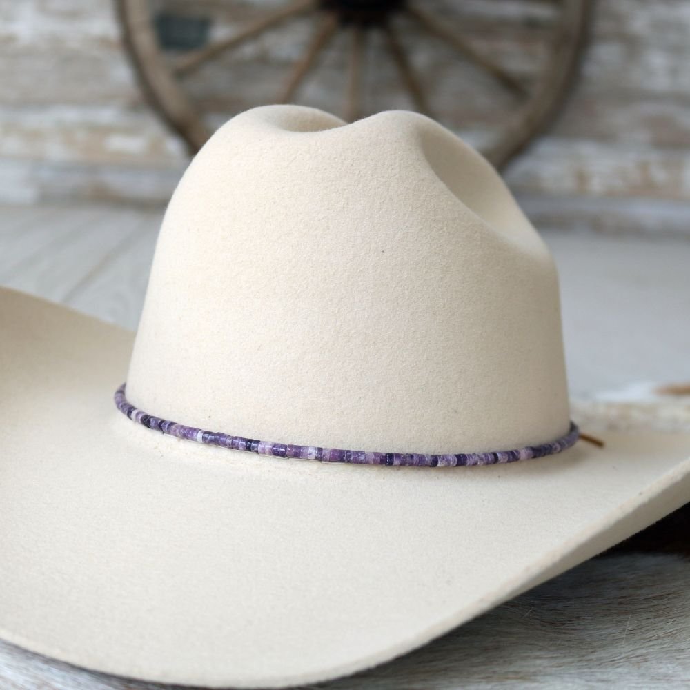Lilac Purple Stone Hat Band