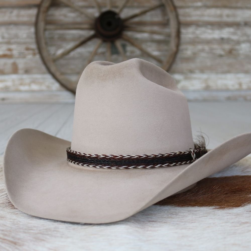 Horsehair Braided Single Tassel Hat Band - Gambler