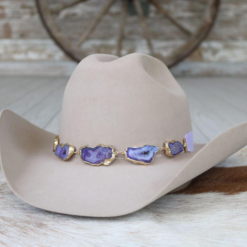 Geode Slice Purple Hat Band – Winnie