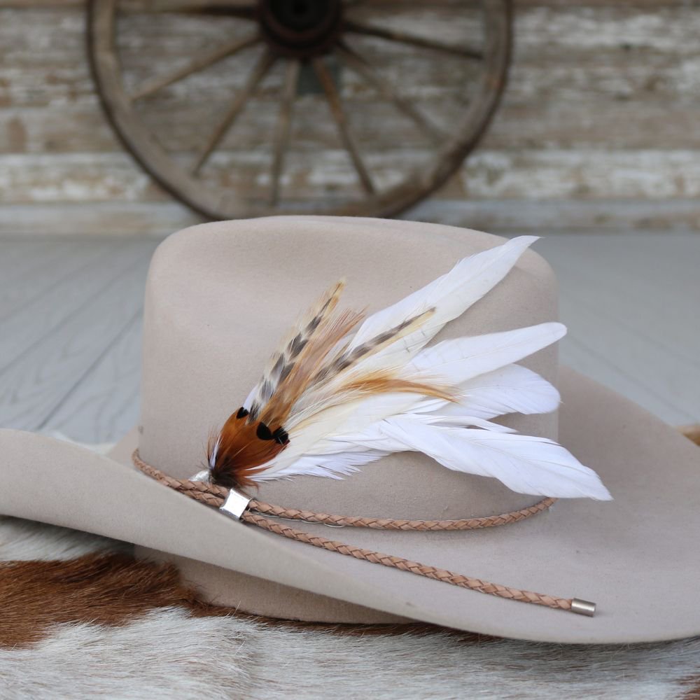 Feather Hat Accent - Cottonwood