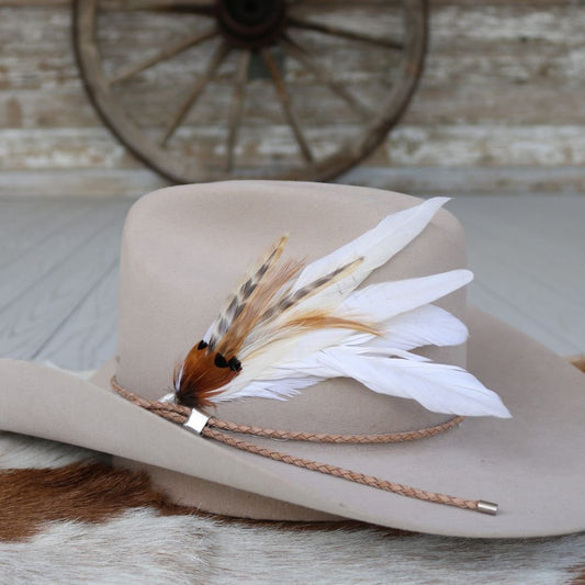 Feather Hat Accent - Cottonwood
