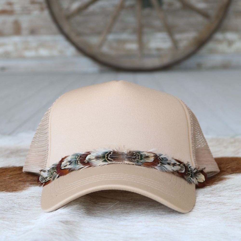 Mini Feather Hat Band for Trucker Caps – Willow