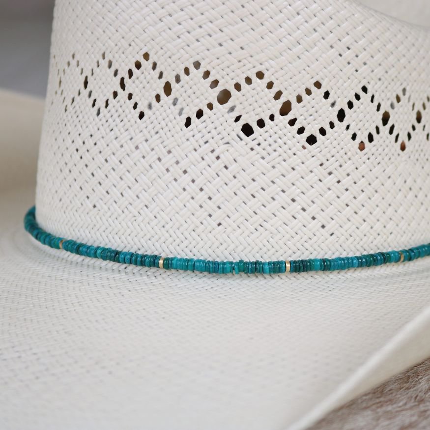 Teal Shell Hat Band - Eliza