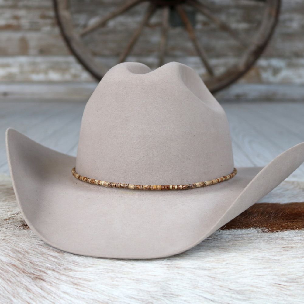 a hat on a fur rug