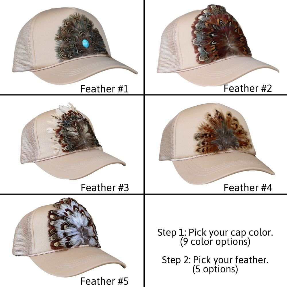 Feathered Trucker Caps