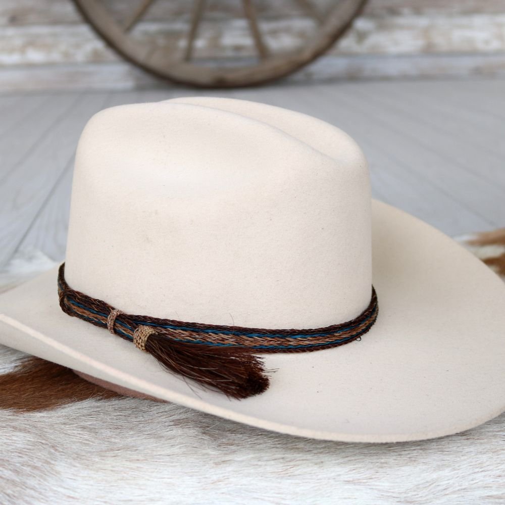 Horsehair Braided Single Tassel Hat Band - Taos