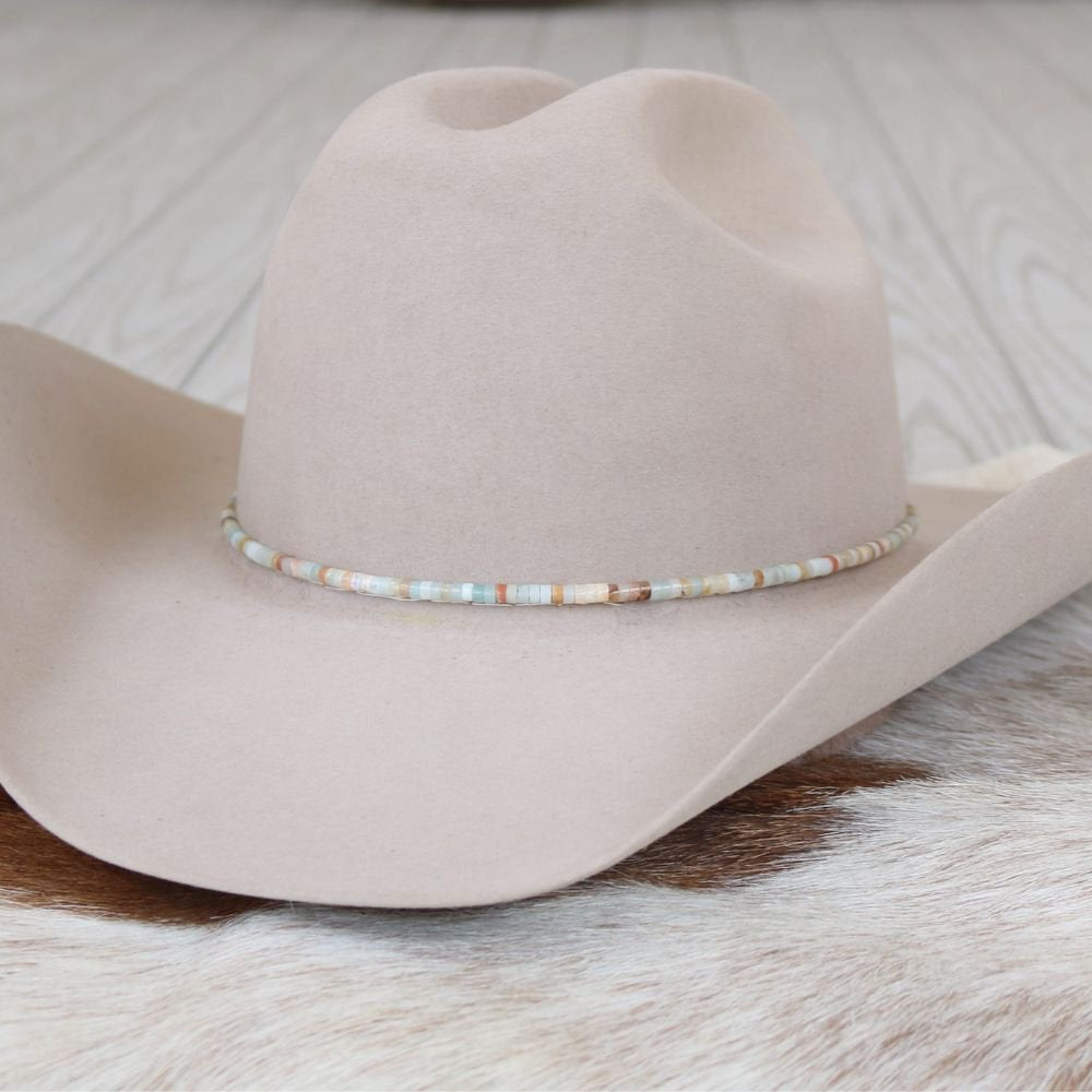Amazonite Stone Beaded Hat Band