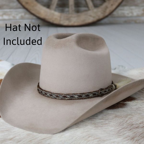 Genuine Horsehair 5 Strand Braided Hat Band with Single Tassel - Paint