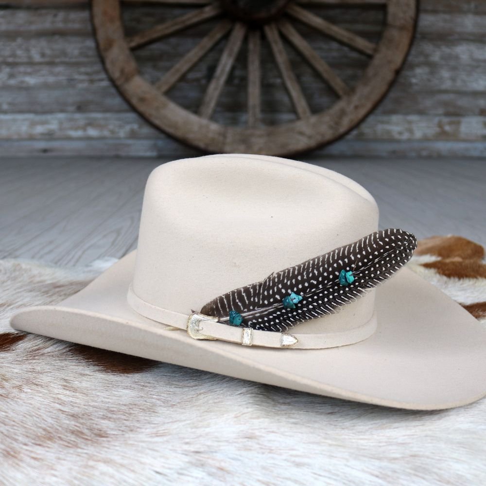 Turquoise Pheasant Hat Feather