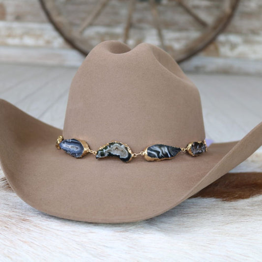 Geode Slice Black Hat Band – Reece