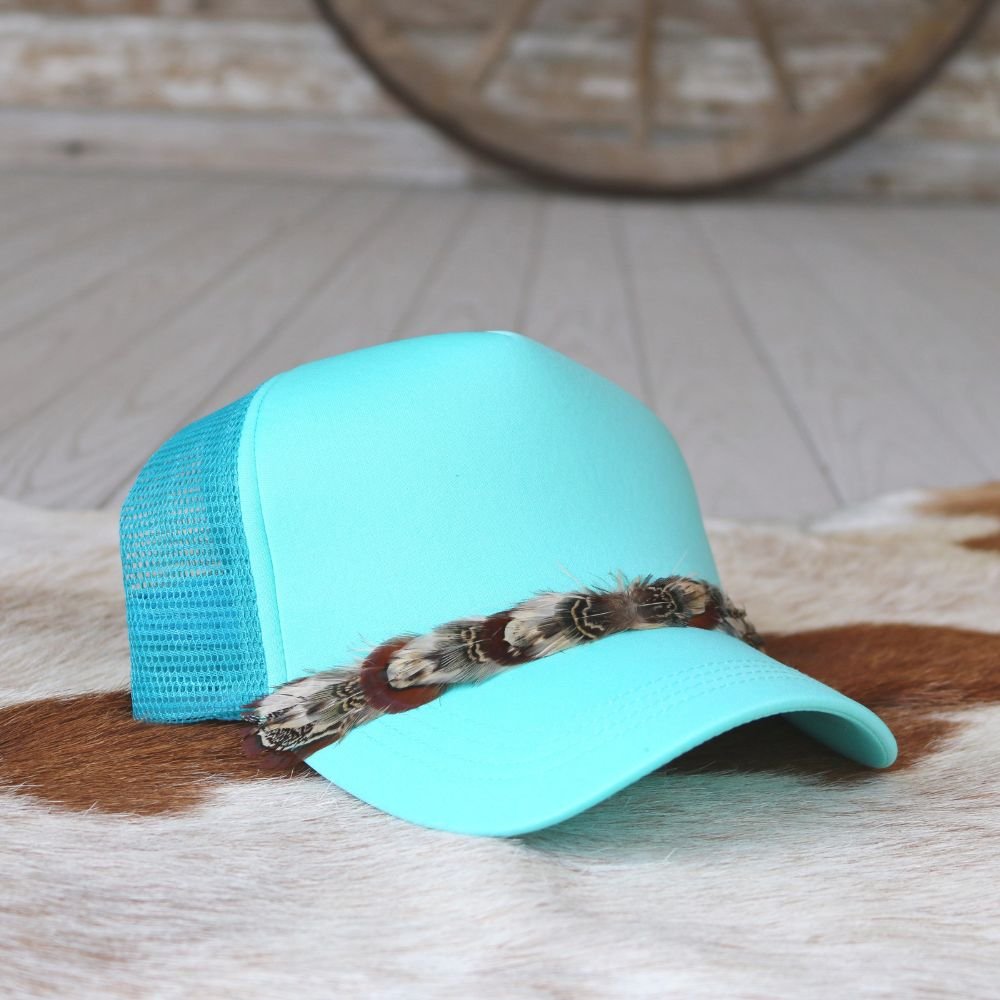 Mini Feather Hat Band for Trucker Caps – Willow