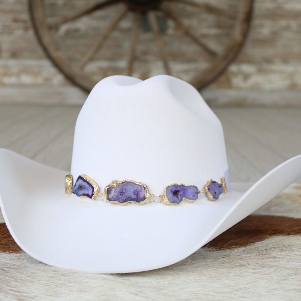 Geode Slice Purple Hat Band – Winnie