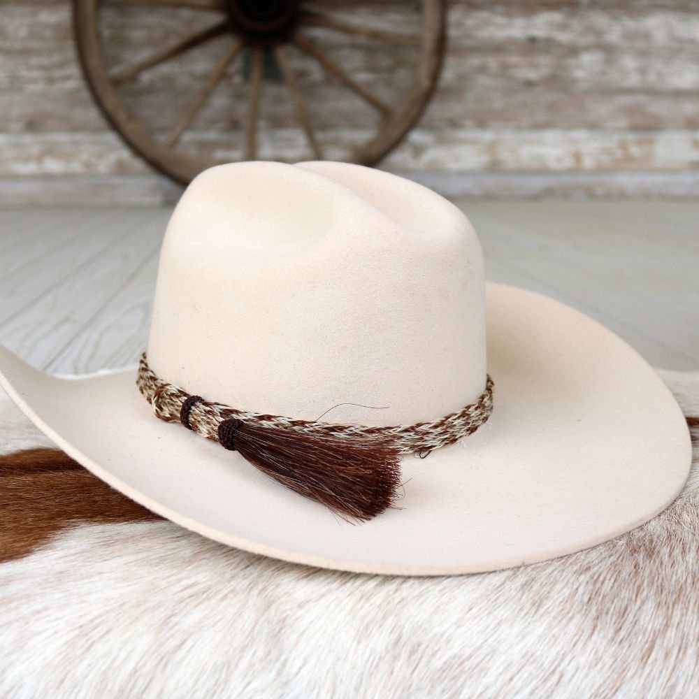 Horsehair Braided 6 Strand Hat Band - Chestnut