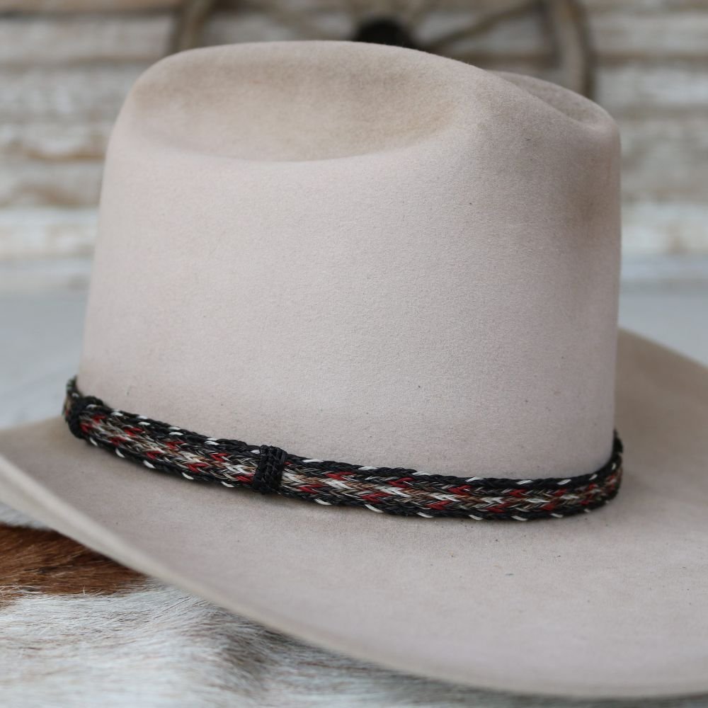 Horsehair Red Braided Hat Band - Roulette