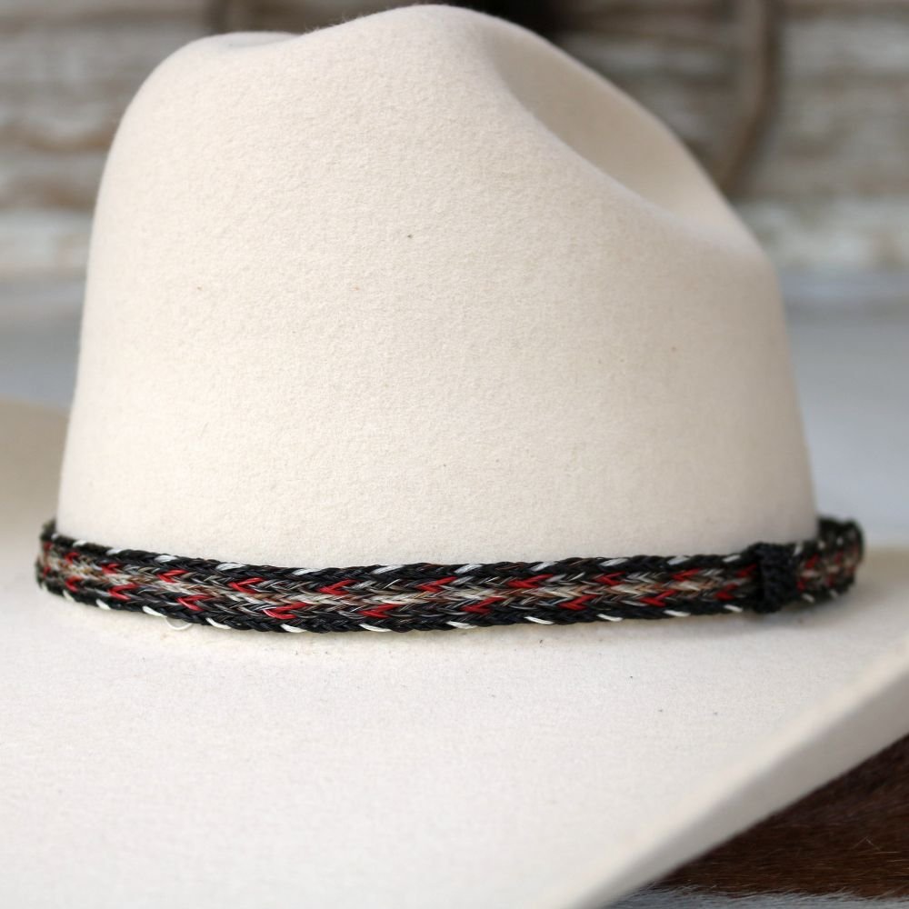 Horsehair Red Braided Hat Band - Roulette