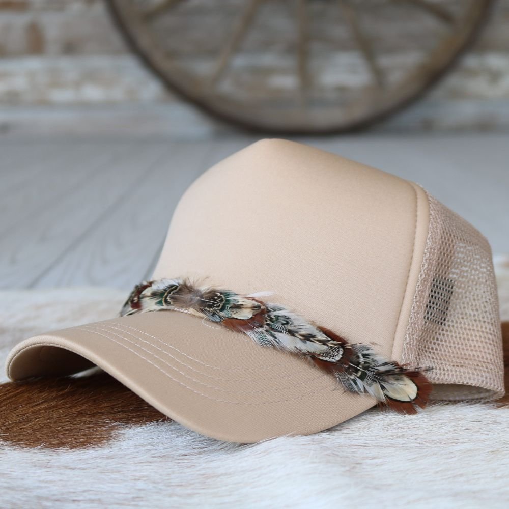 Mini Feather Hat Band for Trucker Caps – Willow