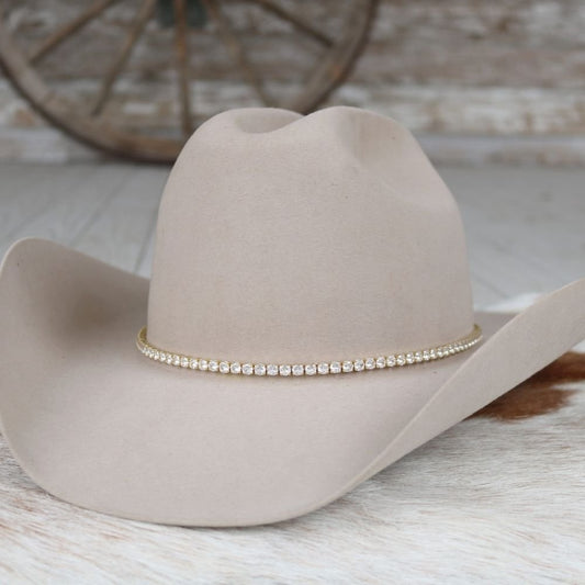 14K Tennis Chain Rhinestone Hat Band – The Dolly
