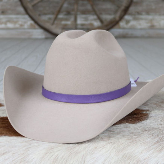 Leather Hat Band – Lavender