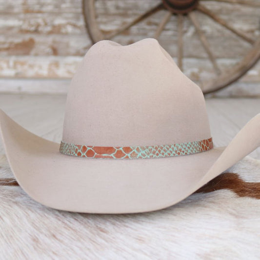 Coral Snake Leather Hat Band
