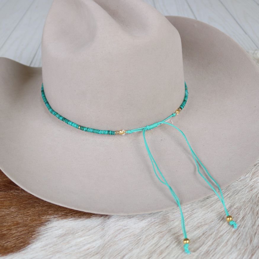 Turquoise Shell Hat Band - Willa