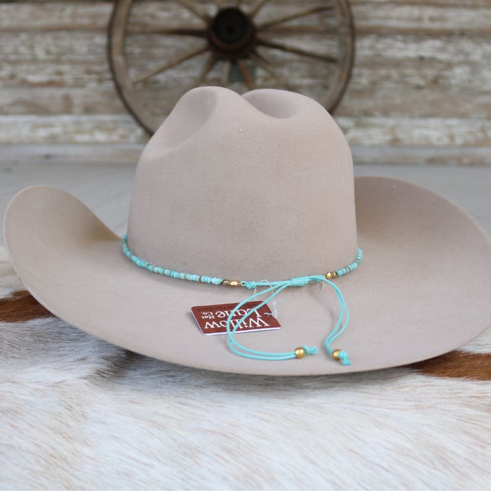 Aqua Blue Shell Hat Band - Remy
