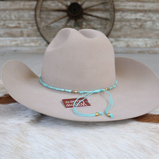 Aqua Blue Shell Hat Band - Remy
