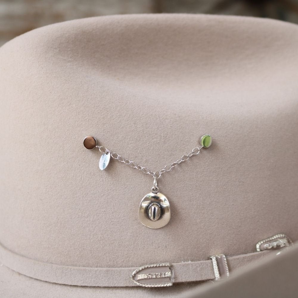 Cowboy Hat Charm Sterling Silver