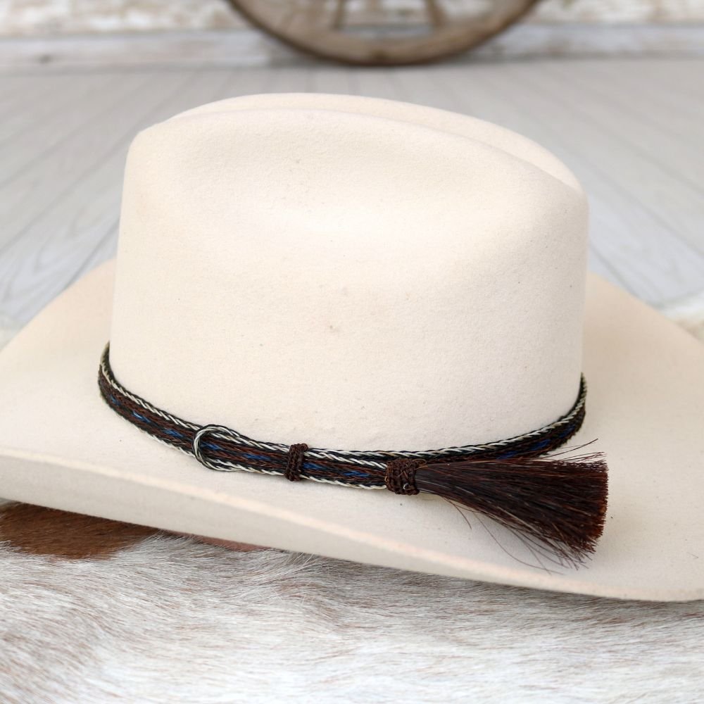 Horsehair Braided Single Tassel Hat Band - Bandera