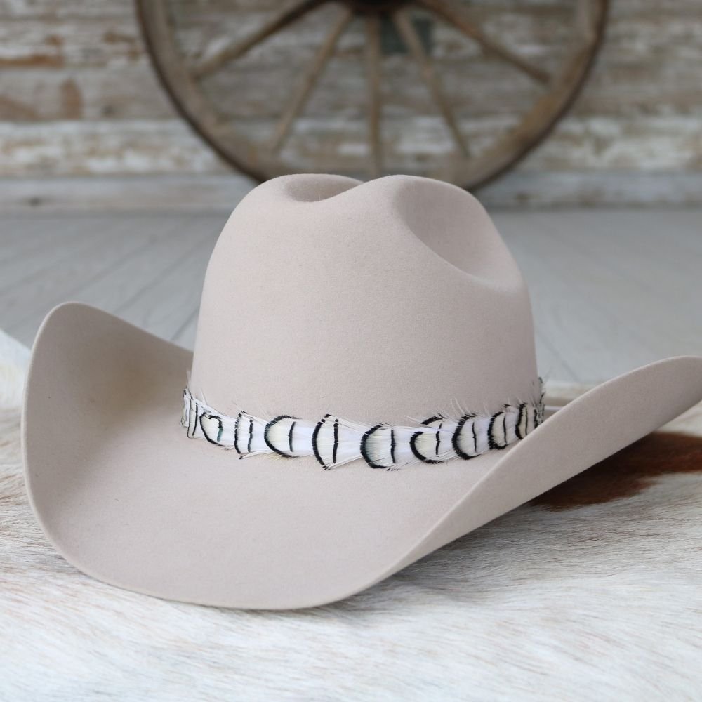 White Feather Hat Band - Luna