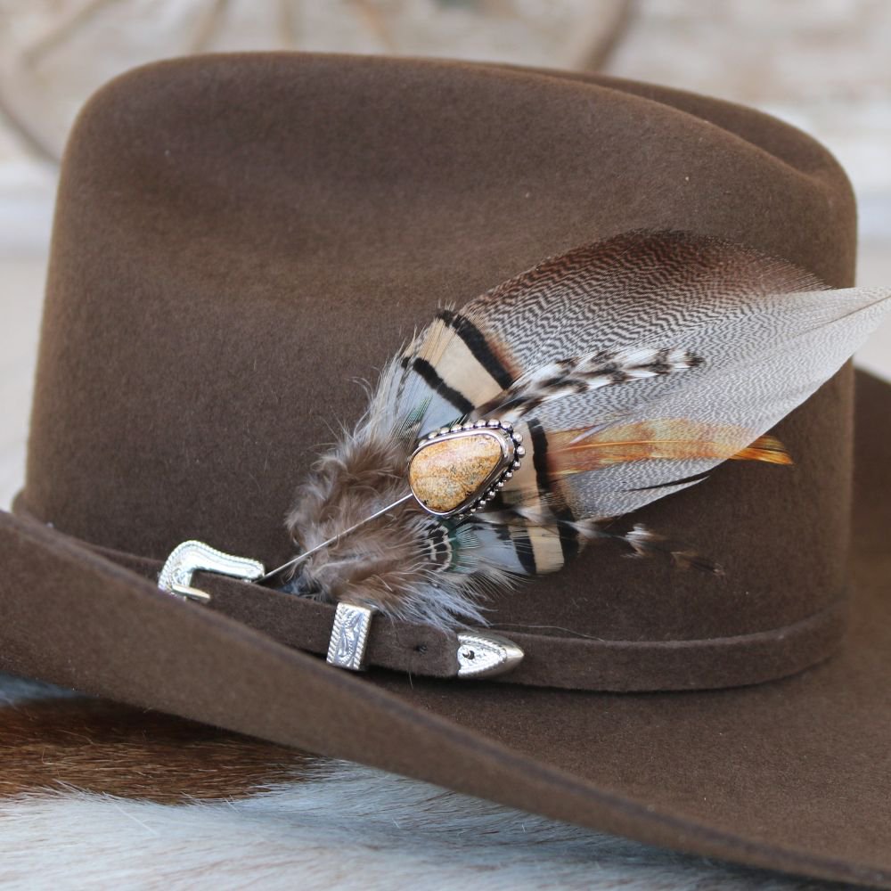 Brown Jasper Hat Pin
