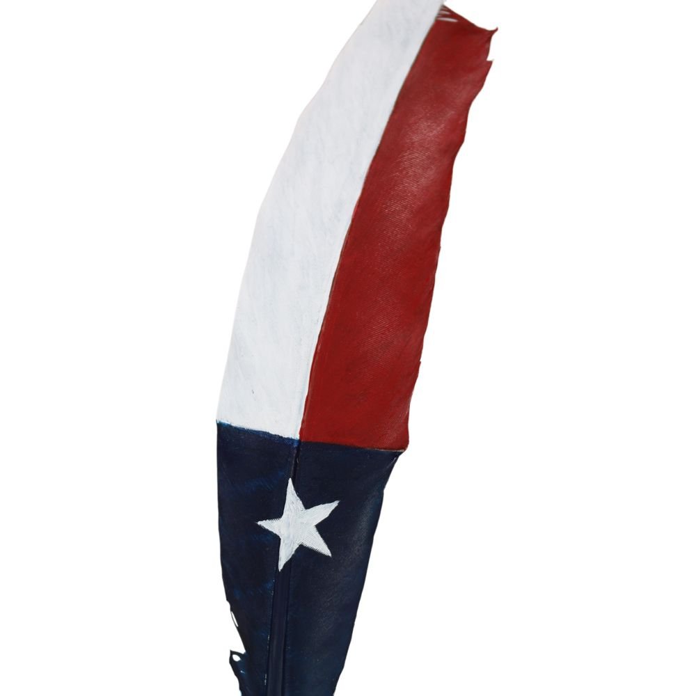 Texas Flag Painted Turkey Hat Feather