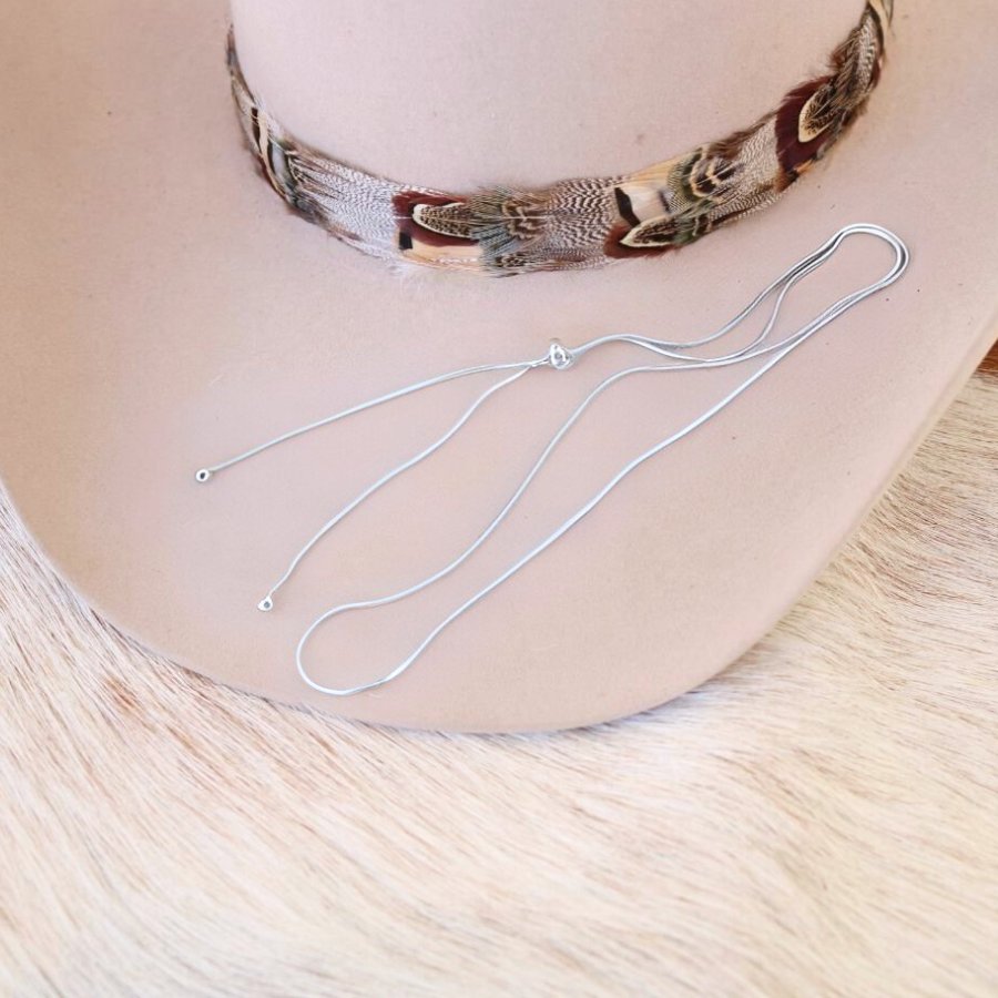 Silver Snake Chain Hat Band