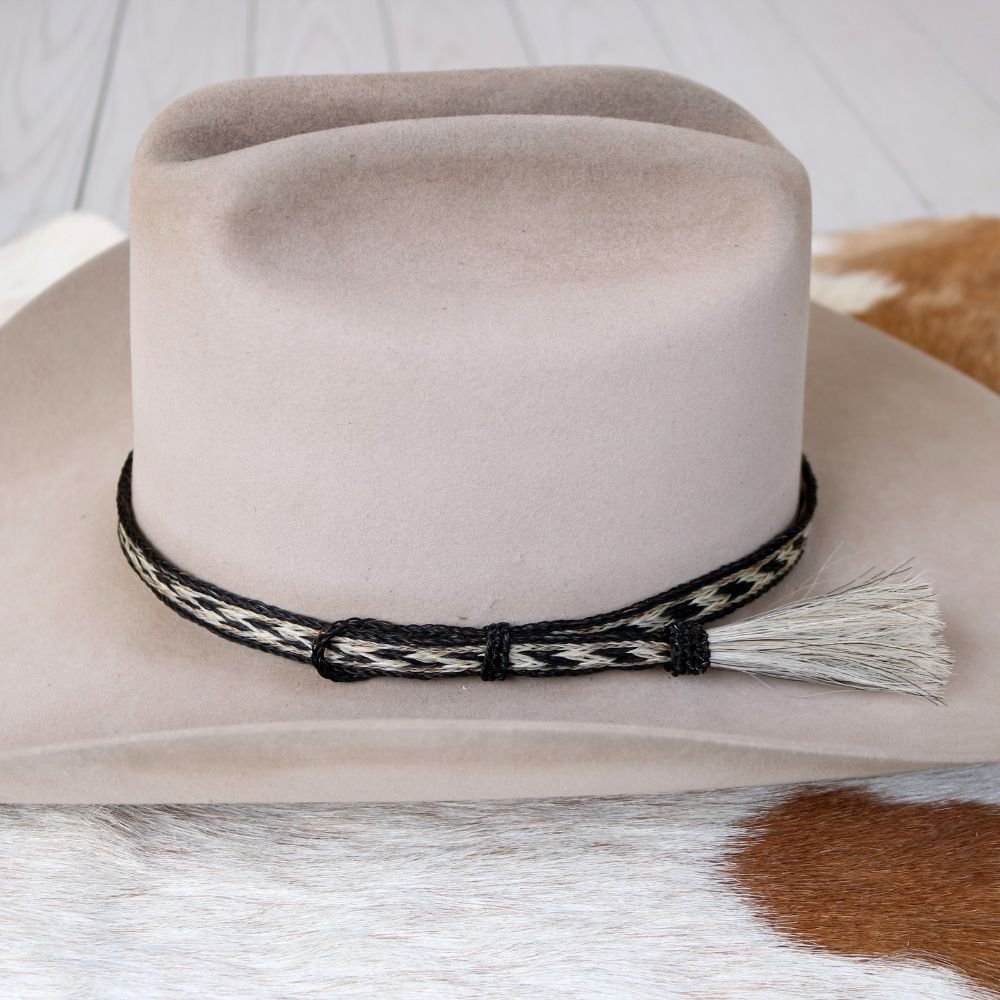 Horsehair Braided Single Tassel Hat Band - Las Cruces