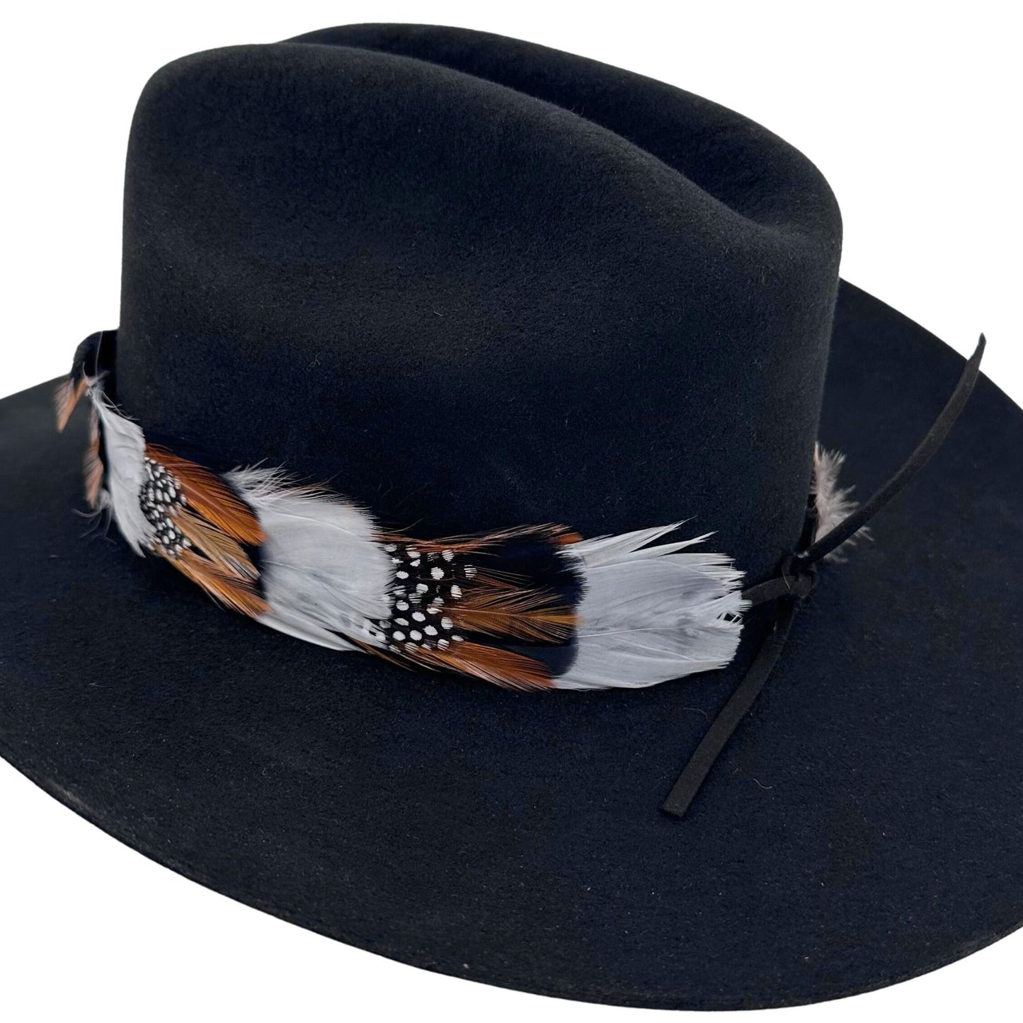 Feather Hat Band - Grey