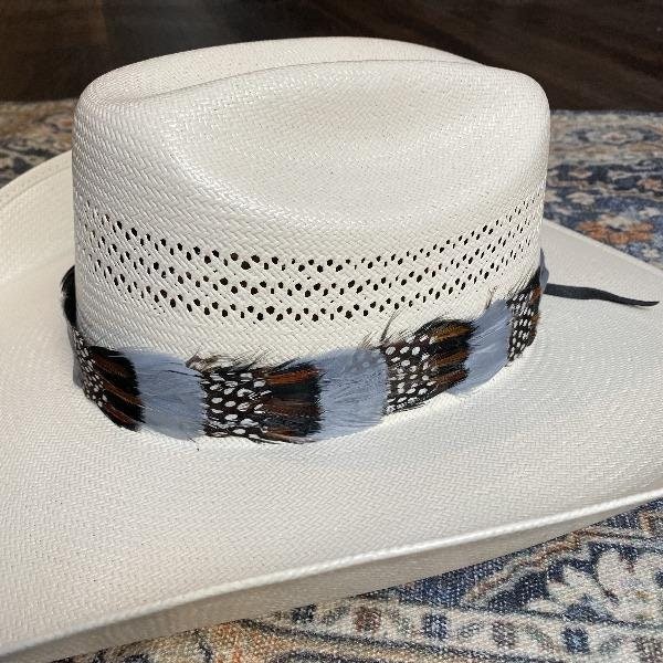 Feather Hat Band - Grey